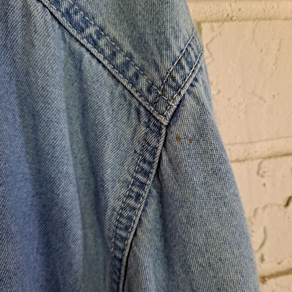 Vintage Disney Mickey Mouse long sleeve button down denim shirt corduroy… - Picture 8 of 8